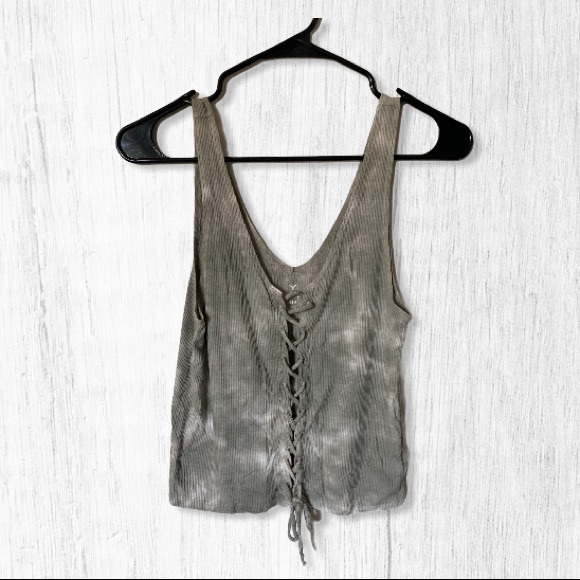 American Eagle Outfitters Tops - American Eagle Tie Dye Lace Up Tank